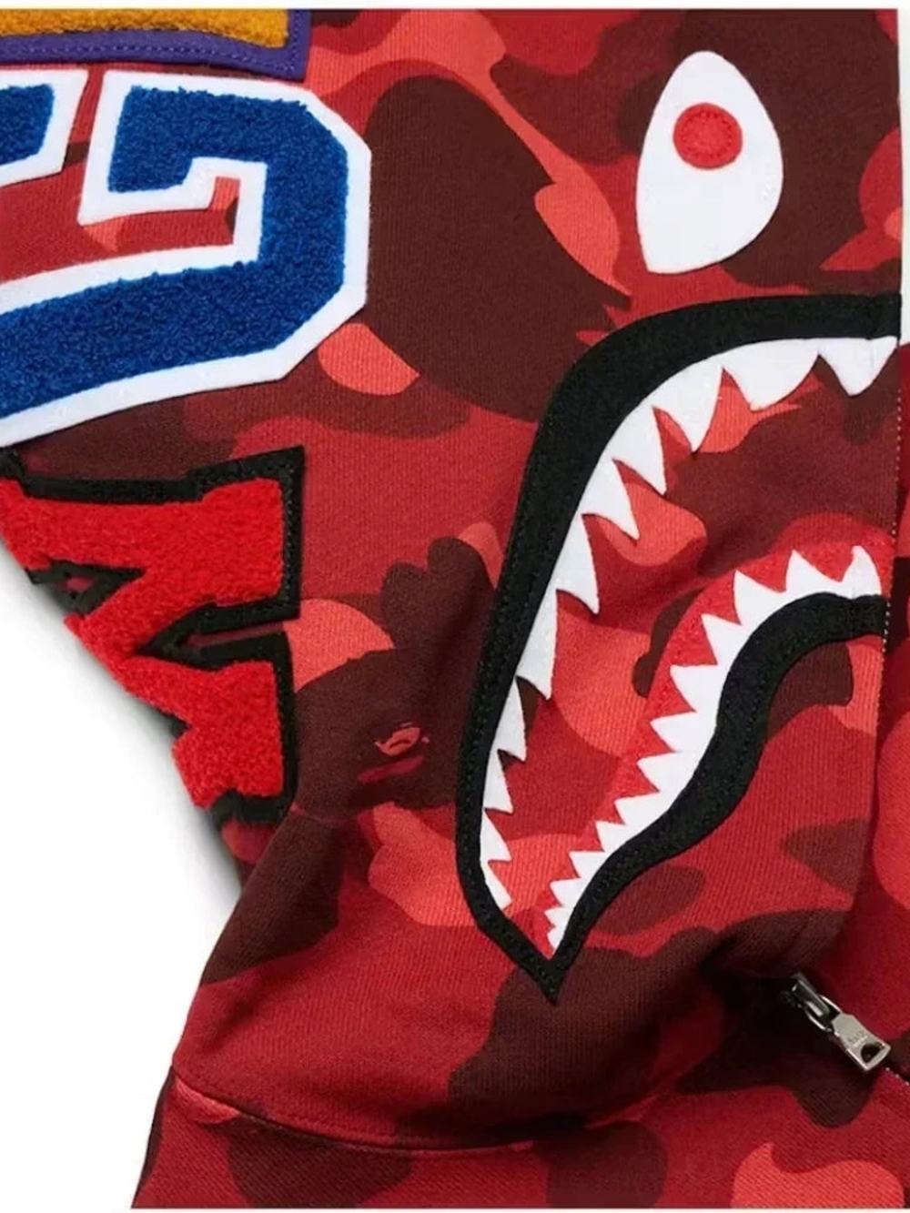 BAPE Red Camo Shark Hoodie